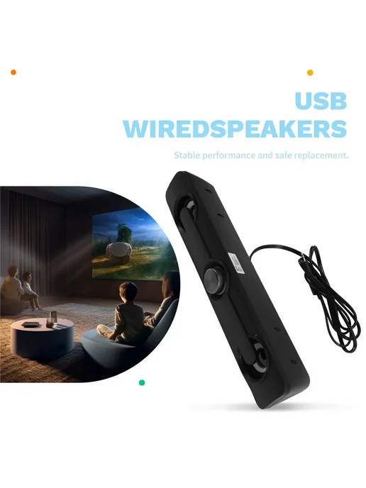Нет бренда 【A90Z~】 Саундбар USB, проводные стерео-колонки для проектора, вариант, фото 6