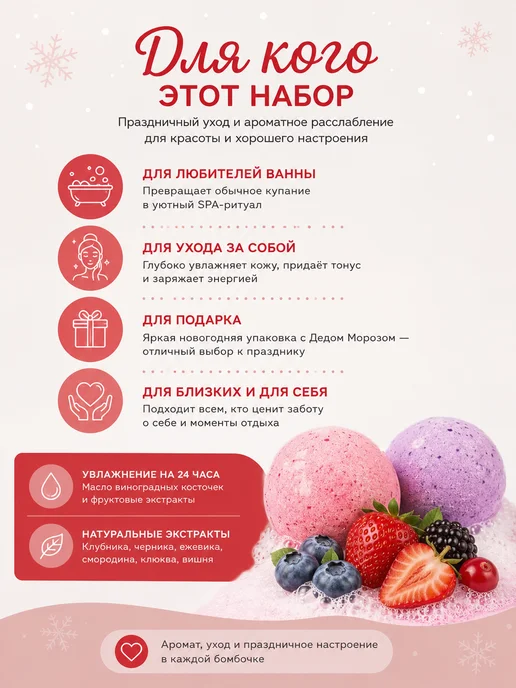 Altaimag Набор бомб для ванн новогодний 2 шт Beauty Desserts, 2 шт, фото 2