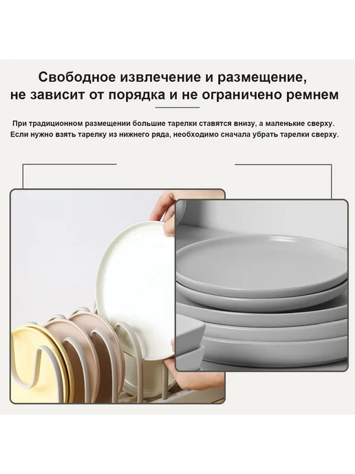 Держатель кухонный для крышек сковородок и тарелок, белый, фото 5