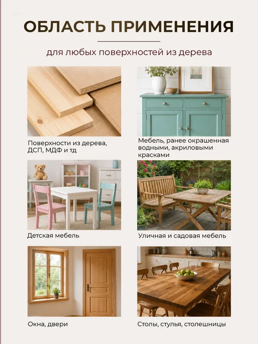 Weiss natural product Лак для мебели матовый, полиуретановый палисандр 0.8л, 0,8 л, фото 7