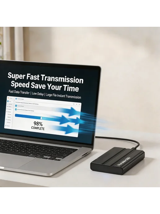 Портативный SSD Samsung 6 ТБ 128TB, 6 ТБ, 128 ТБ, красный, фото 4