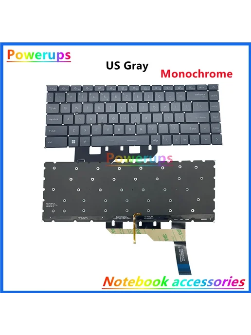 HANBBKPT Клавиатура для MSI Prestige 14 15 RGB монохромная Ч, черный, фото 2