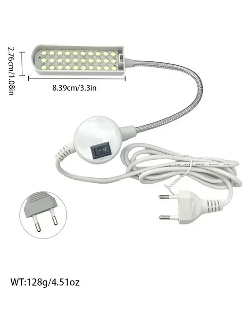 Нет бренда Магнитный светодиодный светильник AC220V 40 beads EU plug, для швейной машины 30