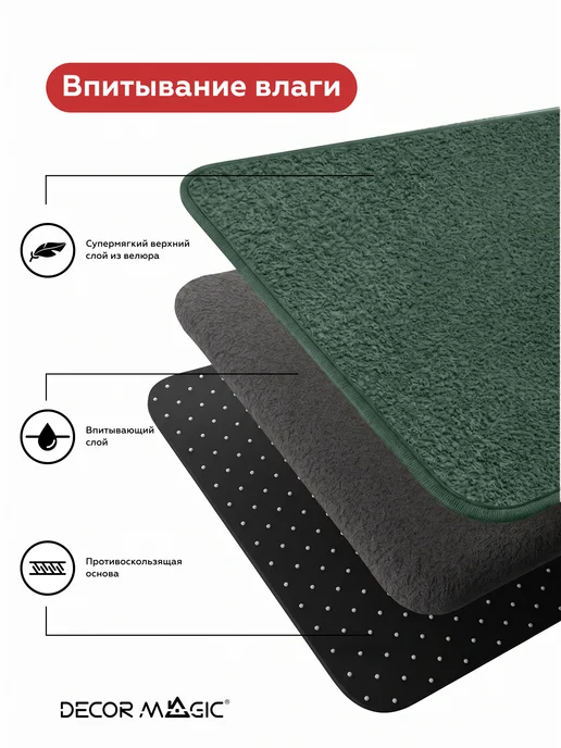 DECOR MAGIC Коврик в ванную комнату BOUNTY FOREST 50х80 см, 50x80 см, фото 5