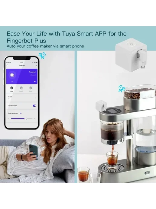 Нет бренда MOES Tuya Fingerbot Plus беспроводной переключатель White, белый, фото 7