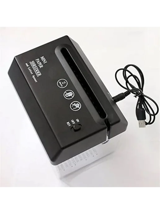 Нет бренда Мини-шредер для бумаги A6 USB батарейка, вариант, фото 3
