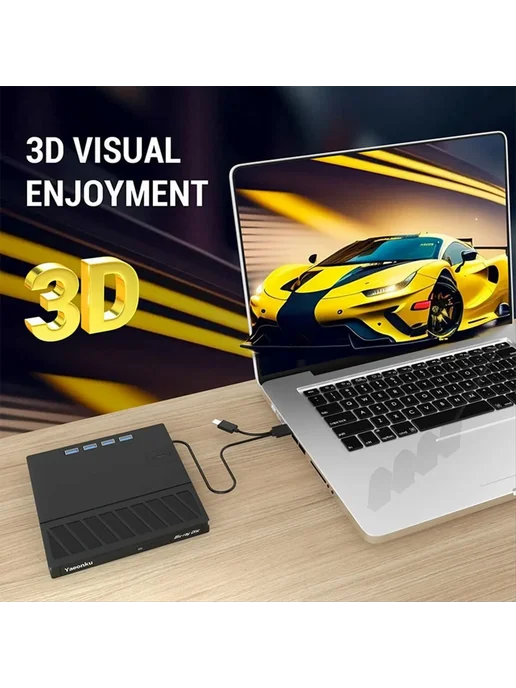 Нет бренда Внешний оптический привод A64I USB 3.0 Type-C Blu-ray, вариант, фото 2
