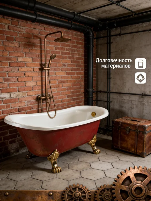Дизайнерские ножки для ванны, декоративные, защита от монтаж, вариант, фото 7