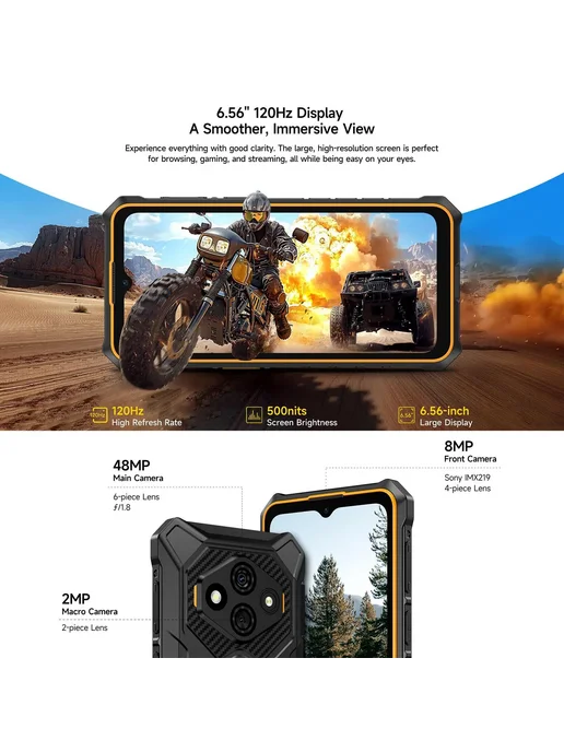 Смартфон Ulefone Rugking 3 Pro 8/128 ГБ, желтый, фото 4