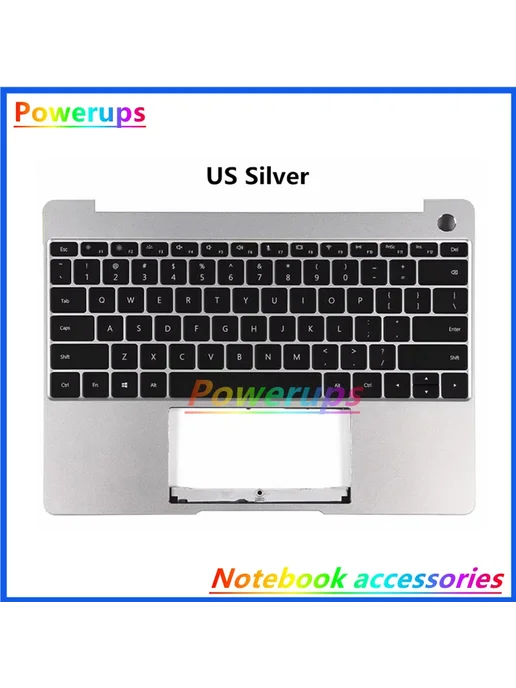 HANBBKPT Клавиатура с подсветкой для Huawei MateBook 13 2020, серый, фото 4