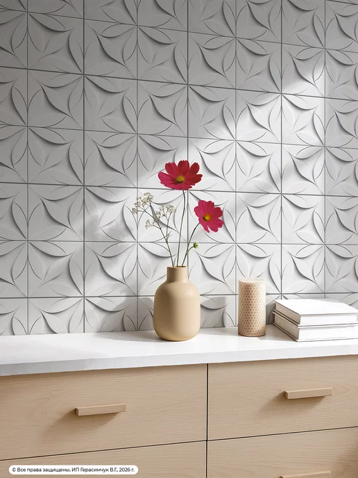 AMODECOR Плитка самоклеящаяся на потолок 30х30см ПВХ 40шт, 60 шт, фото 3