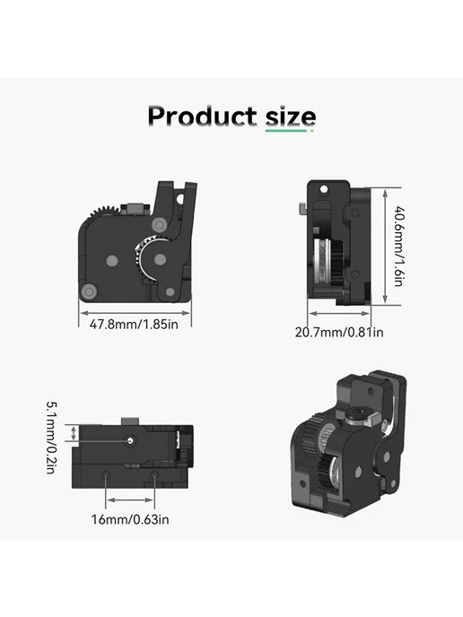 CROWN Шестерня для экструдера Creativity K1C 2pcs K1C Gear, 2 шт, фото 7