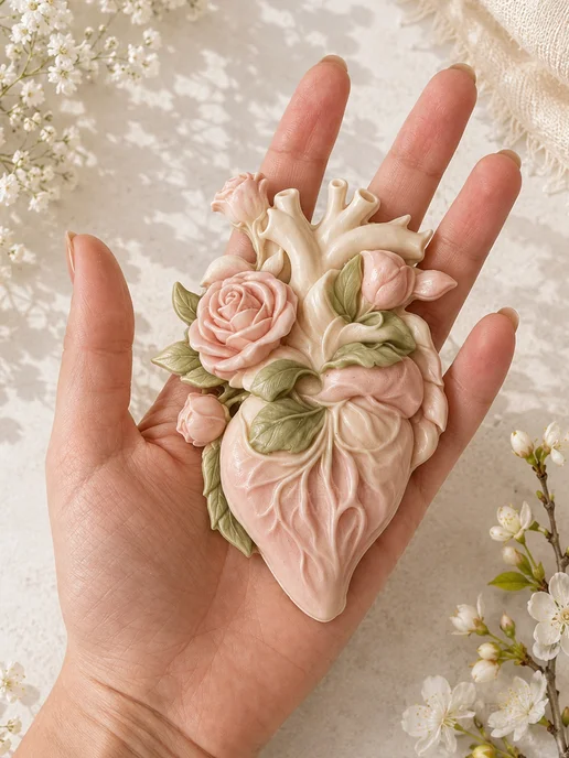Семейный мыловар Силиконовая форма молд сердца, вариант, фото 4