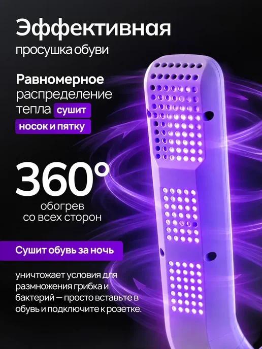 Xiaomi Мощная сушилка для обуви электрическая с таймером, белый, фото 2