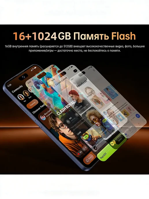 Смартфон Pro Max Iphonx I17 Pro Max 16/1024 ГБ, черный, фото 8