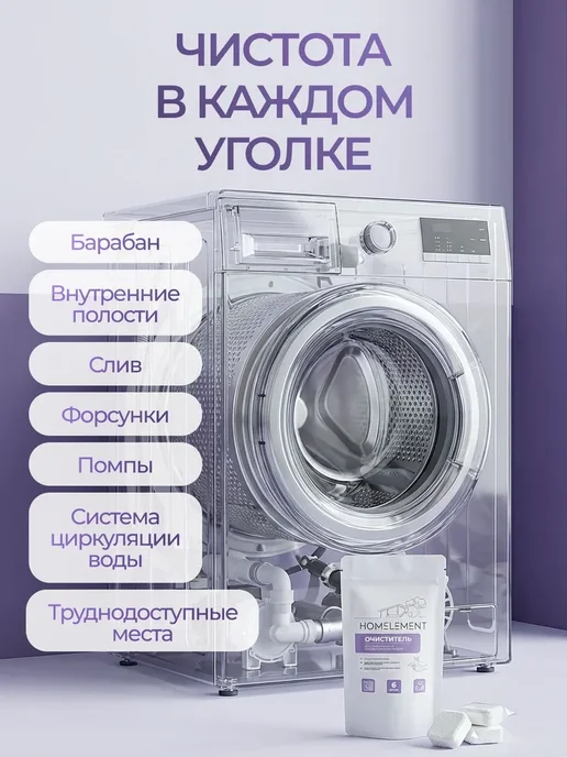 Очиститель для стиральных и посудомоечных машин, средство, вариант, фото 3
