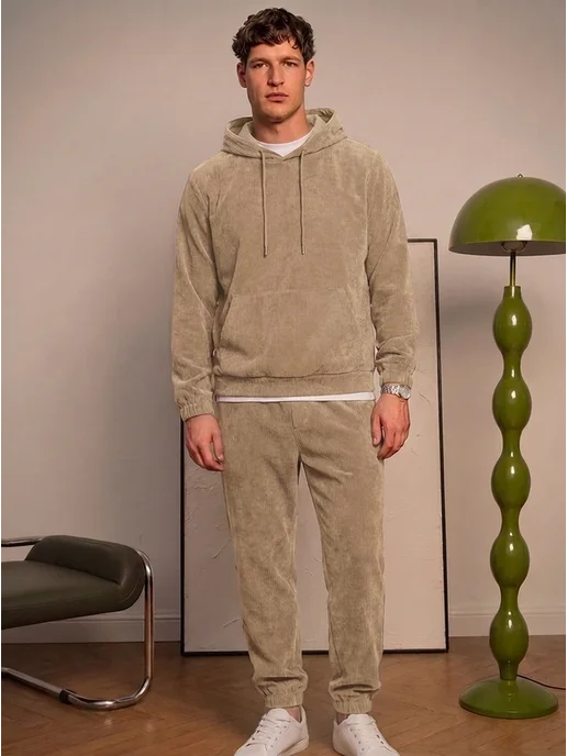 Sheron Спортивный костюм вельветовый осенний с капюшоном, вариант, фото 2