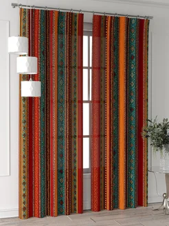 Комплект штор в гостиную Бохо с рисунком 150х270 см 2 шт Comfy Way ...