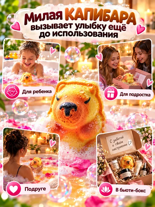 бомбочки для ванны в форме Капибары, вариант, фото 6