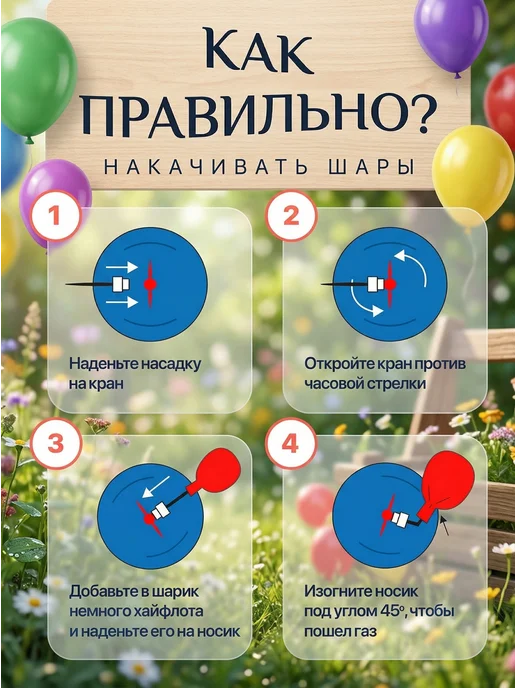Баллон с гелием для шаров, вариант, фото 3