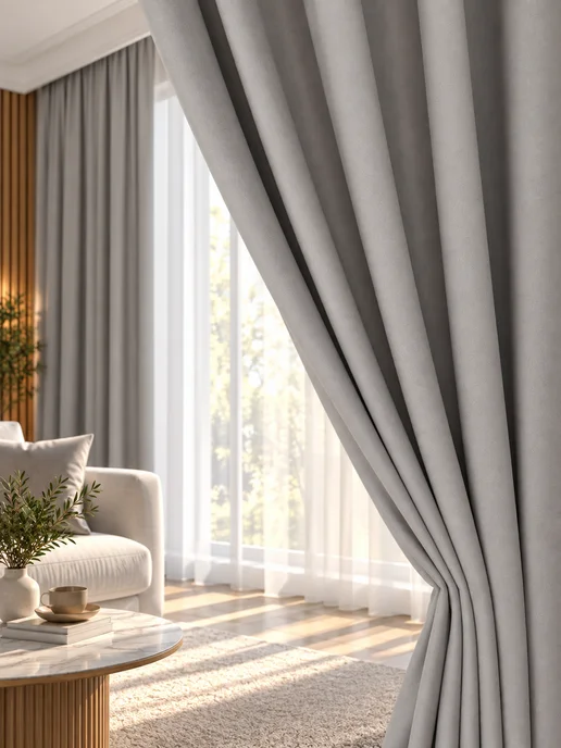 Homehut Шторы блэкаут комплект 2 шт для спальни гостиной 300х240, 2 шт, фото 6