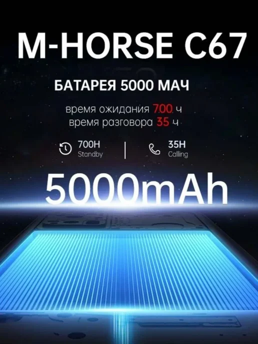 Смартфон M-HORSE 1 7/128 ГБ, синий, фото 5