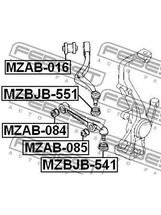 FEBEST Пыльник опоры шаровой 34.5x33.3x20.1 MAZDA 6 02-08 MZ, 34.5x33.3x20.1