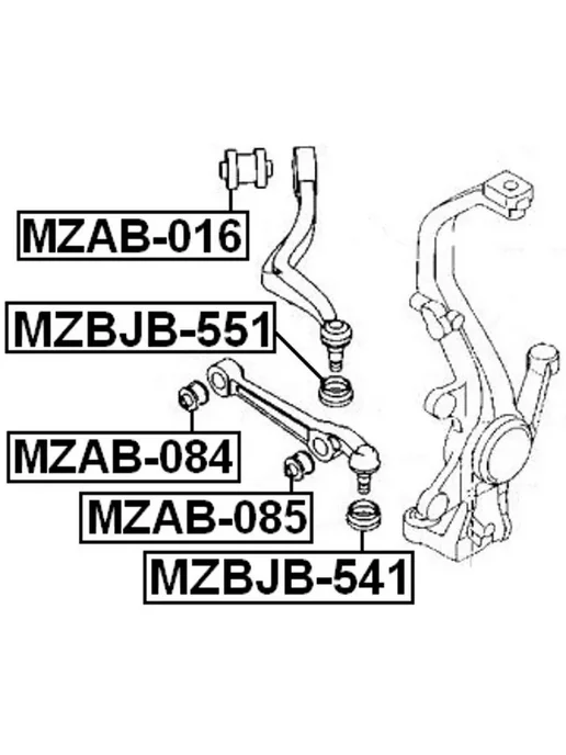 FEBEST Пыльник опоры шаровой 34.5x33.3x20.1 MAZDA 6 02-08 MZ, 34.5x33.3x20.1, фото 2