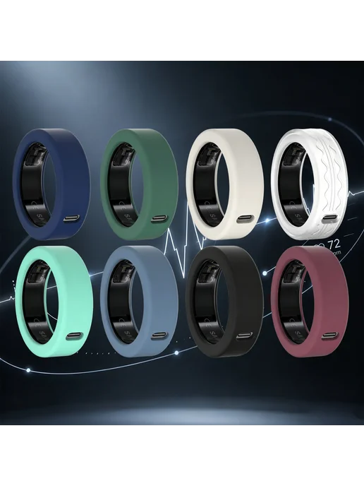 8 шт силиконовых чехлов для Oura Ring мягкие противоскольжен, 8 шт