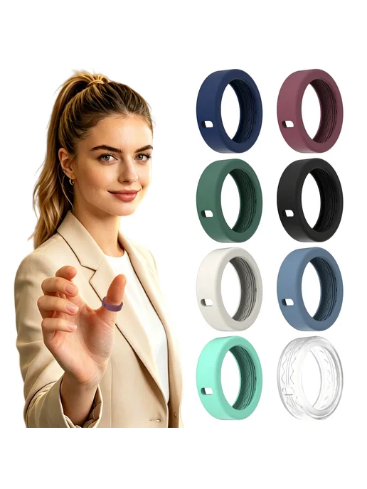 8 шт силиконовых чехлов для Oura Ring мягкие противоскольжен, 8 шт, фото 5