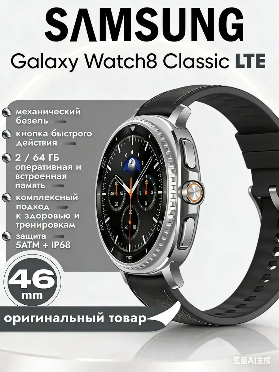 Samsung Смарт-часы Galaxy Watch 8 Classic 46 мм черные