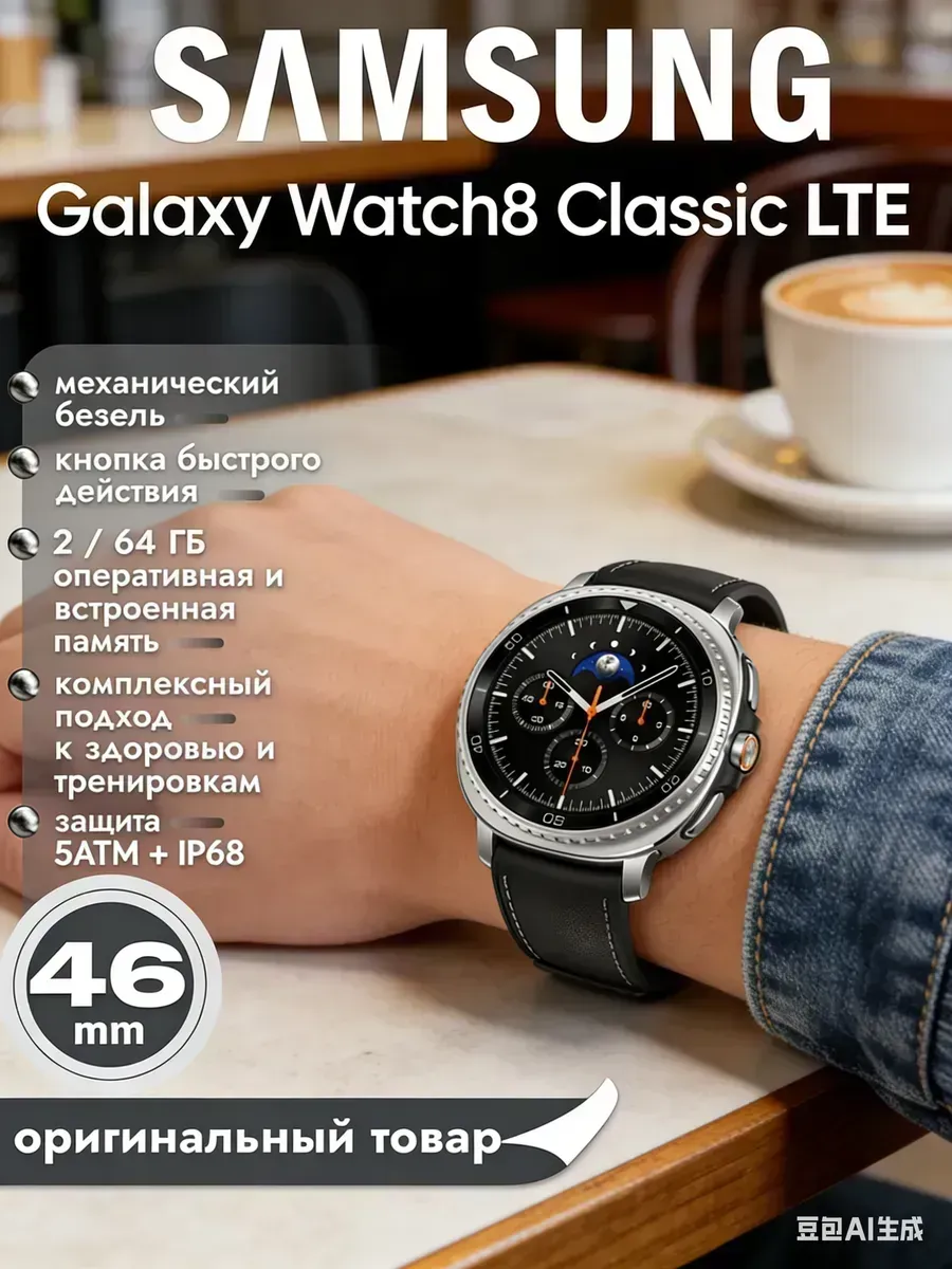 Samsung Galaxy Watch8 Classic 46 мм черные смарт-часы