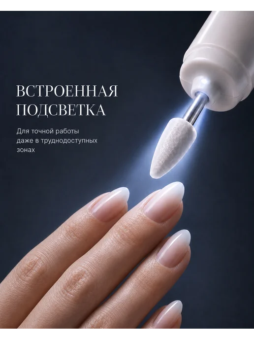 Аппарат для маникюра и педикюра портативный профессиональный, белый, фото 8