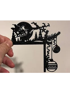 Угловая дверь для рождественского декора