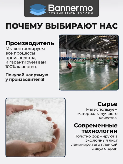 Bannermo Тент 3x4м укрывной, строительный плотность 80г м2, вариант, фото 8