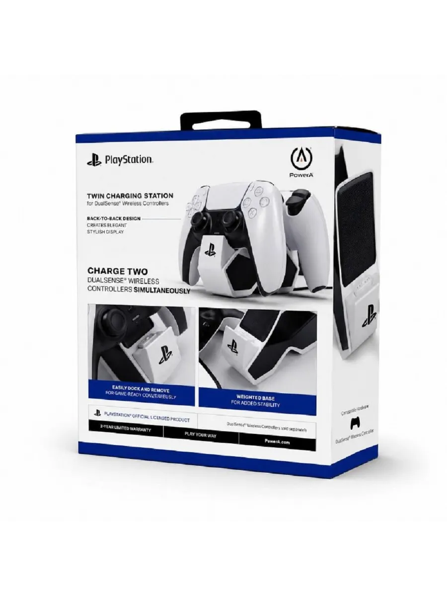 Двойная зарядная станция Twin Charging Station для геймпадов PS5 DualSense — фото 3