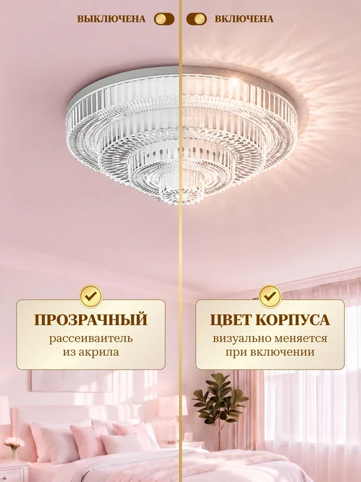 AINE Light Люстра светодиодная на потолок для гостиной, вариант, фото 3
