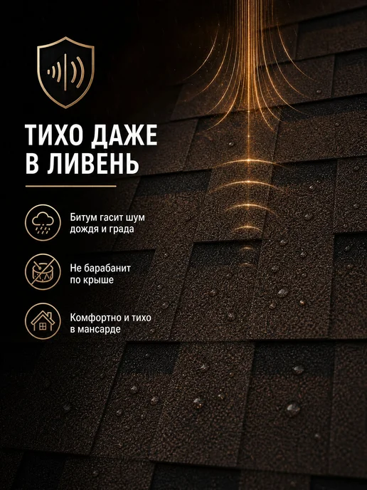 ТехноНИКОЛЬ Гибкая черепица Оптима Аккорд, коричневая, 3 м2, коричневый, фото 3