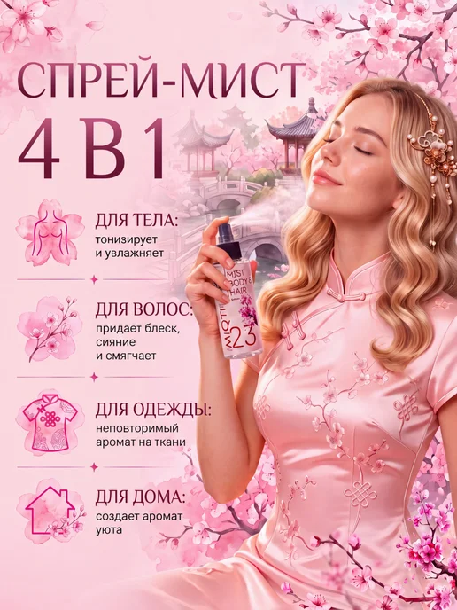 MIQTI Мист парфюмированный для тела и волос спрей увлажняющий, вариант, фото 2