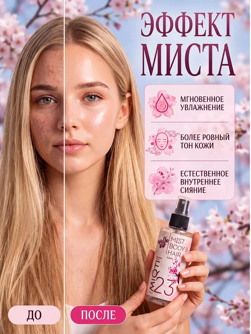 MIQTI Мист парфюмированный для тела и волос спрей увлажняющий, вариант, фото 3
