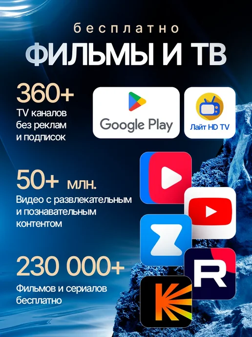 Смарт ТВ приставка, черный, фото 2