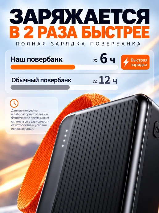 Power Bank для телефона 30000 повербанк портативный, 50000 мАч, фото 3