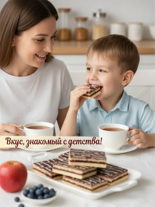 Русская печь Печенье песочное полоска Александровская 325 г вкус черники, 325 г, фото 3
