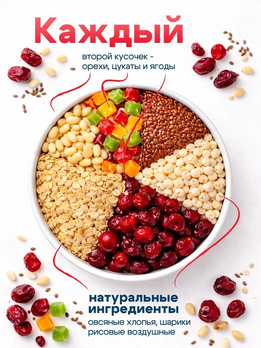 Гранола без сахара запечённая натуральная с кедровыми орешка, вариант, фото 2
