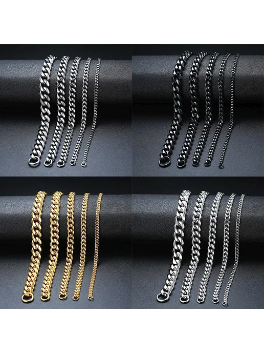 Браслет мужской Vnox, 23 см, черный, 11mm, черный, фото 7