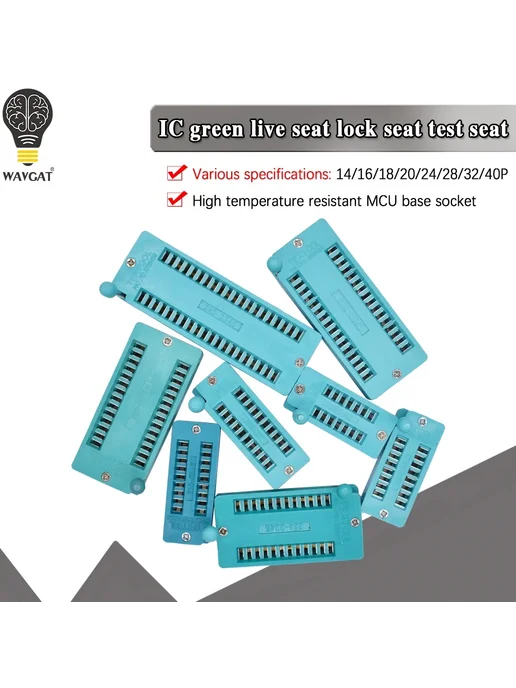 WAVGAT IC Socket 16Pin, зеленый, зеленый, фото 2