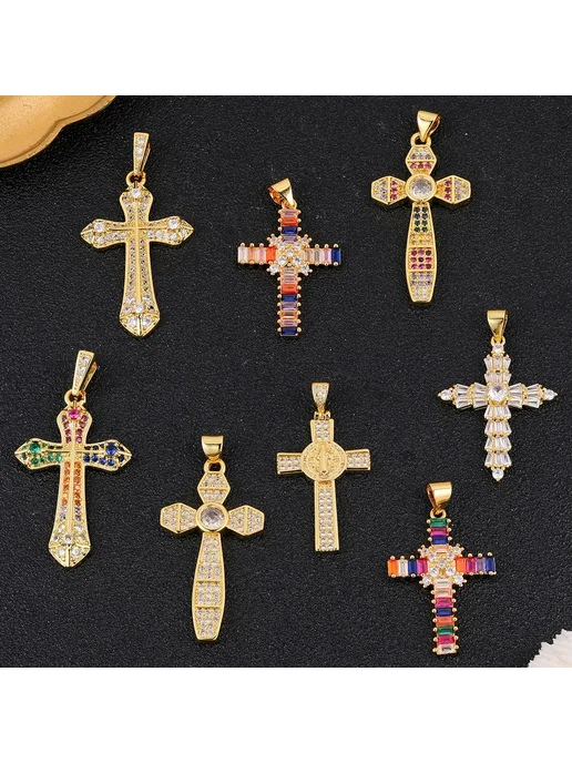 Juya Крест подвеска серебряного цвета, White Gold, белый, фото 7