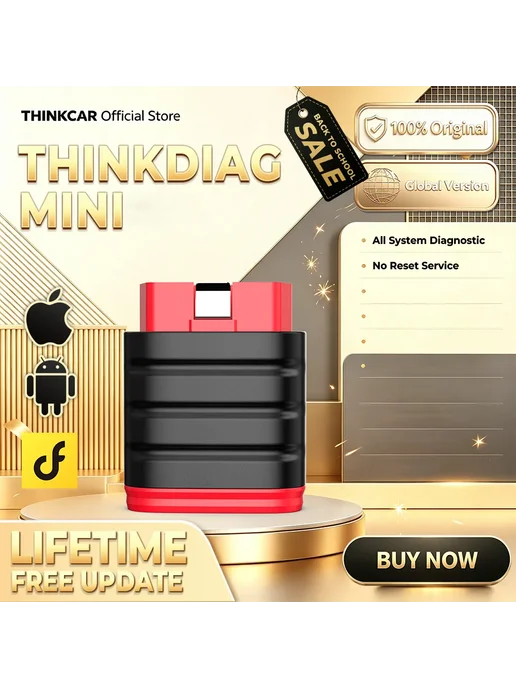 Thinkcar THINKDIAG MINI OBD2 сканер, красный, вариант, фото 2