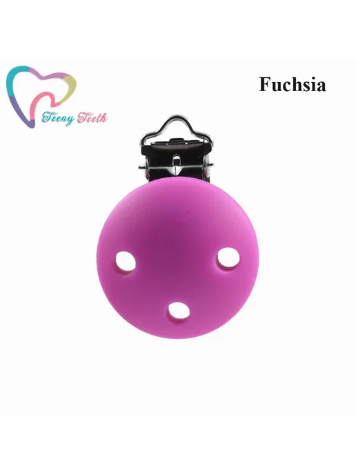 Teeny Teeth Силиконовые зажимы для пустышек Fuchsia, вариант