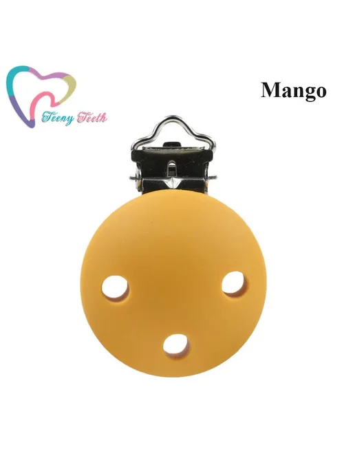 Teeny Teeth Силиконовые зажимы для пустышек Оранжевый, Mango, оранжевый